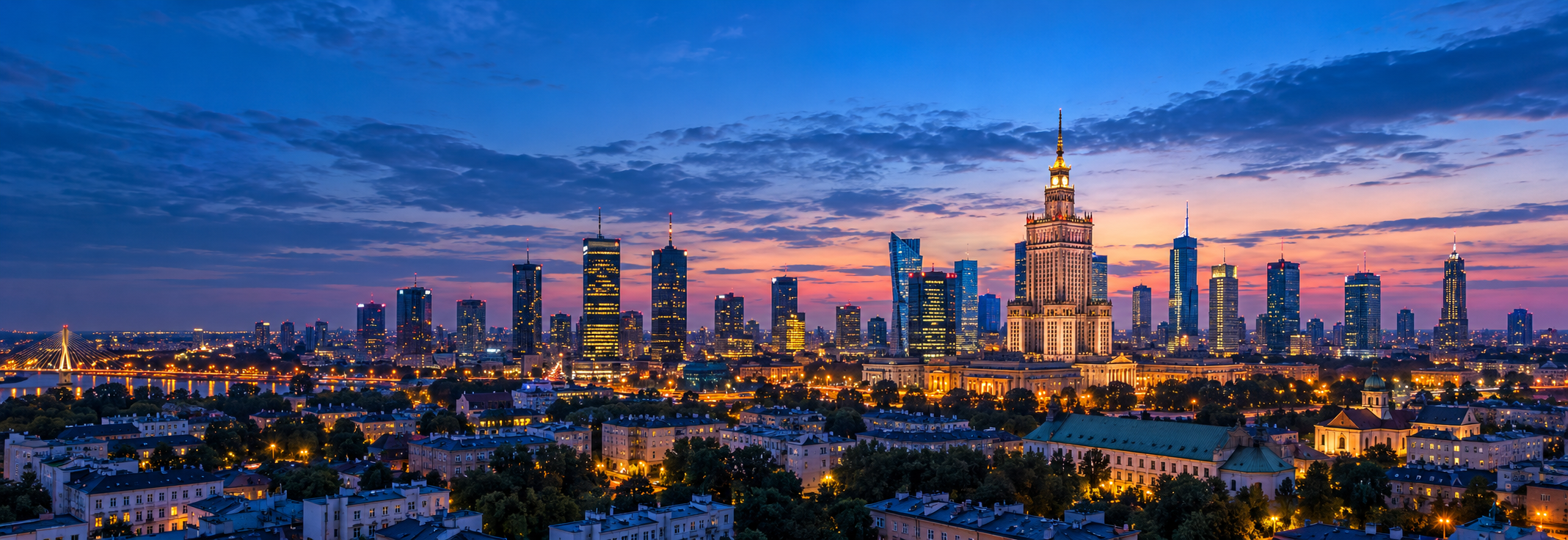 Warszawa nocą